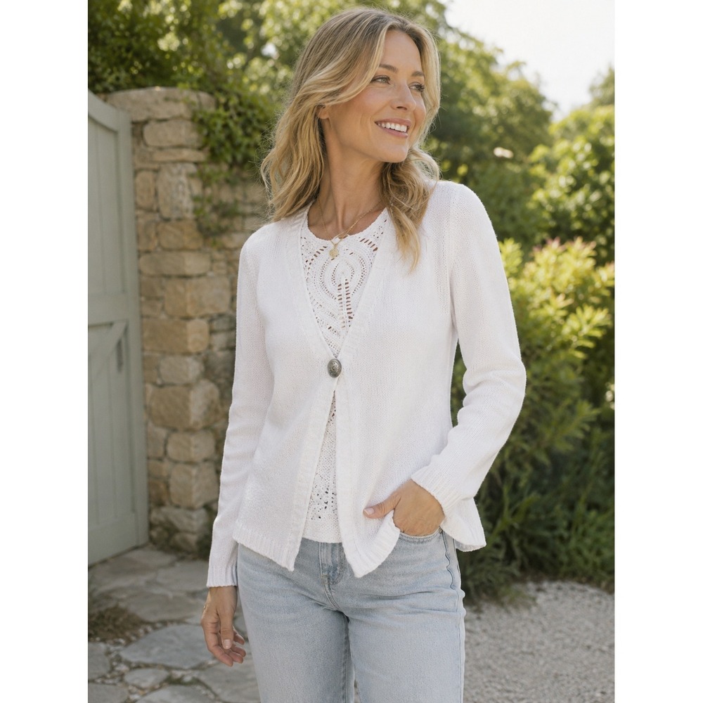Soft Surroundings Sweater Medium Cardi Cottagecore Feminine Fairycore